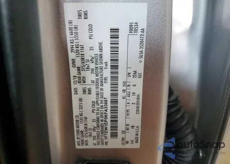 2019 Ford F150 Supercrew z USA, uszkodzony, nr VIN 1FTEW1EP5KFA33687